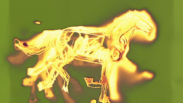 touchdesigner editing of ink drawing horse